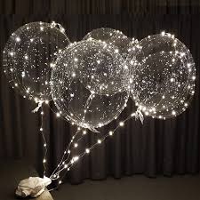 Transparent Latex Bubble Balloons With Led Light (5pc)
